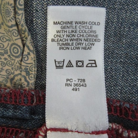 IZOD WOMEN'S SIZE 6 JEANS CAPRIS MED BLUE SLUB STRETCH DENIM JUST RIGHT CROPPED - Picture 11 of 11